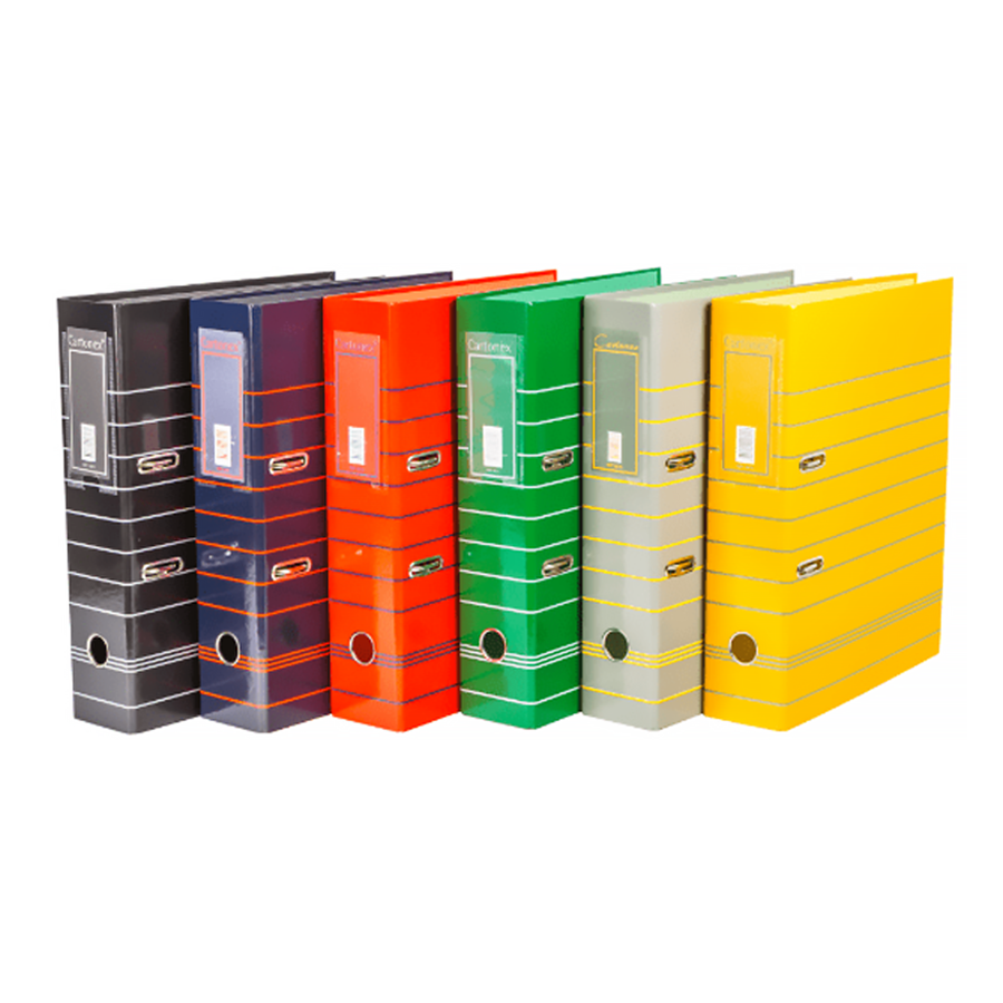 CARTONEX PASTA ARQ. A4 L80 - CINZA RISCAS (CX.C/10)