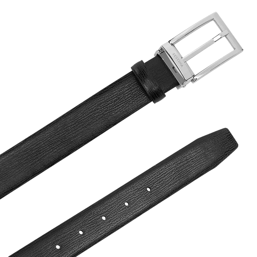 FESTINA BUTTON BELT BLACK - CINTO CLÁSSICO PRETO PARA HOMEM