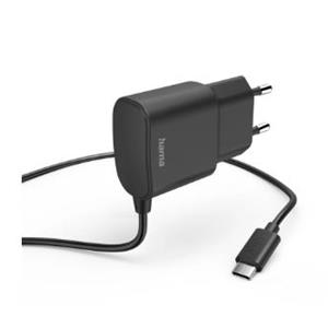 HAMA - CARREGADOR USB-C 12W PRETO (CABO 1 METRO)