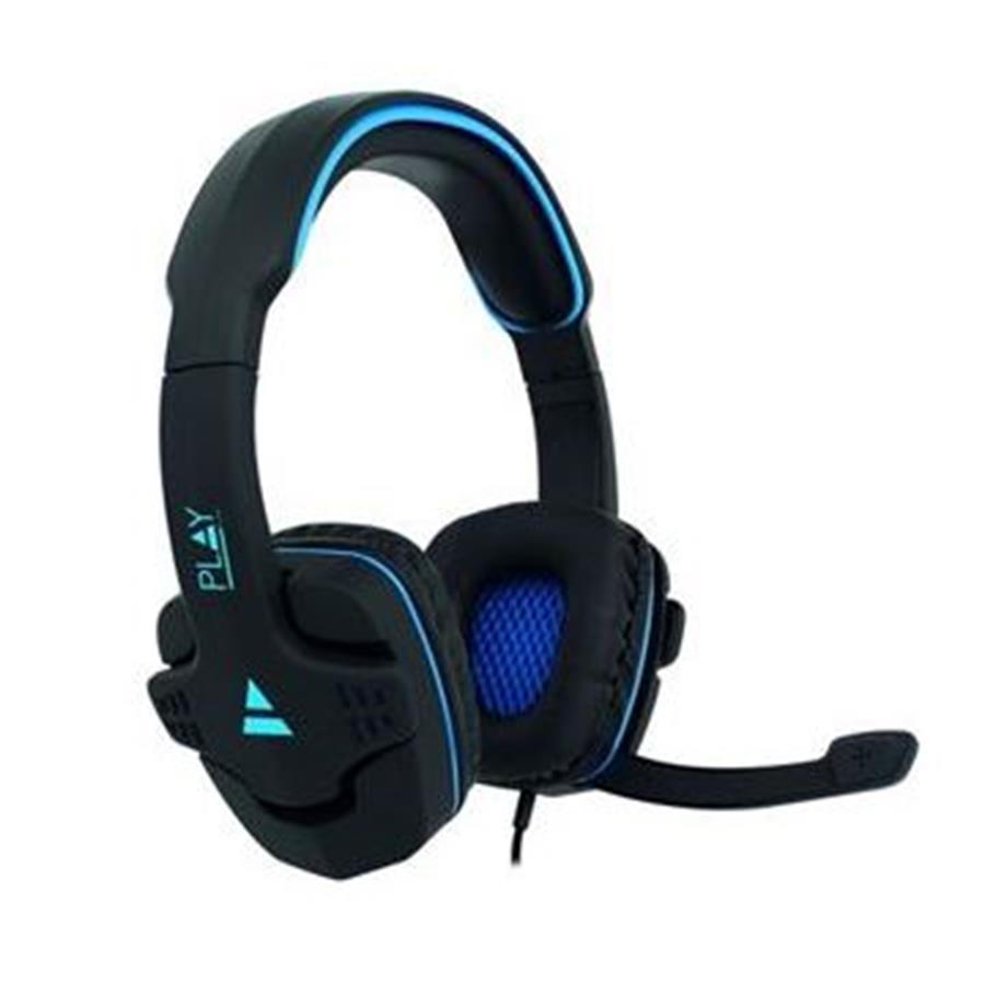 EWENT HEADSET GAMING PC 2X 3.5MM BLACK- BLUE