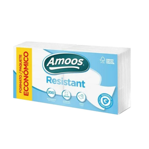 AMOOS - GUARDANAPOS 30X30 1FL BRANCO  200UN (DOBRADO 15X15)