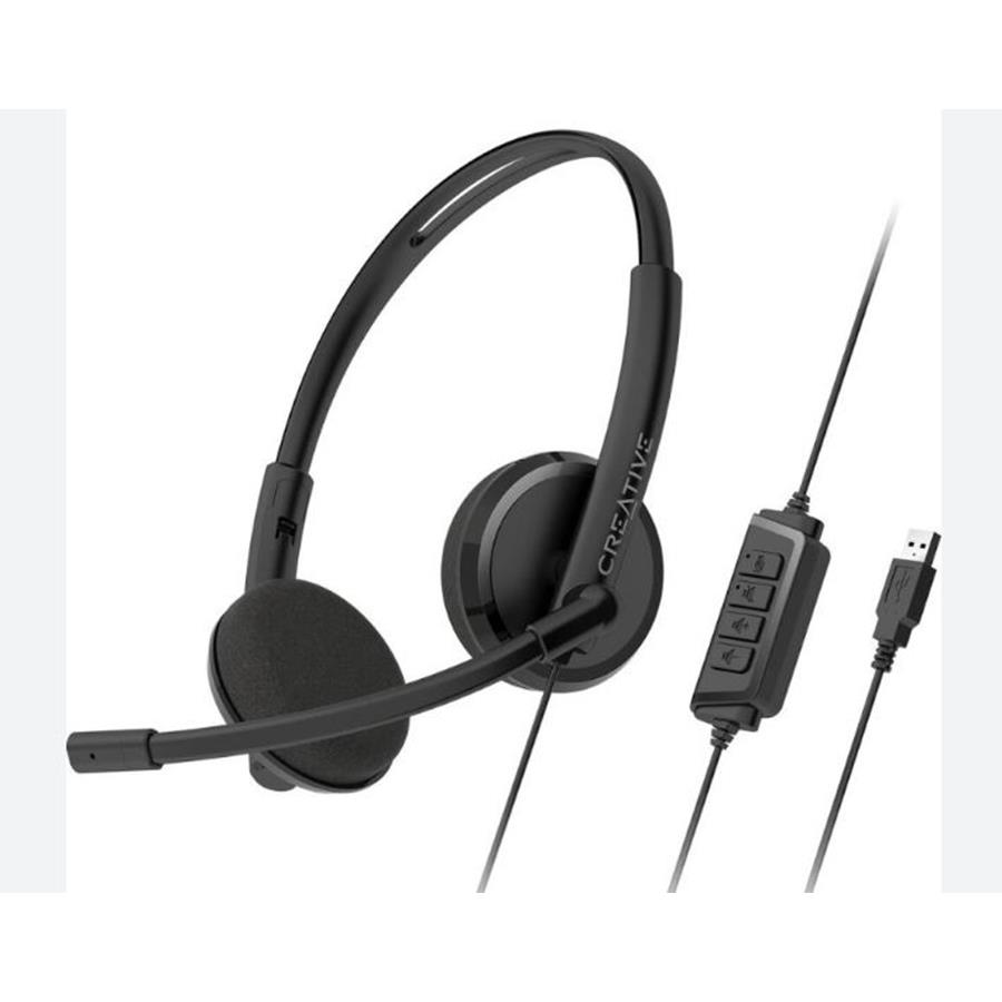 CREATIVE HEADSET CHATMAX HS-220 NOISE CANCEL C/ COMANDO USB