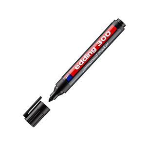 EDDING 300 - MARCADOR PERMANENTE PRETO (CX.C/10)