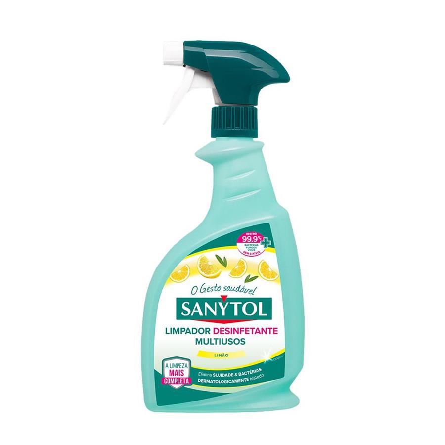 DETERGENTE DESINFETANTE MULTIUSOS LIMÃO SANYTOL 750ML
