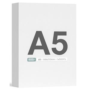PAPEL 80GR FOTOCOPIA A5 BY NAVIGATOR 148X210MM 1X500FLS