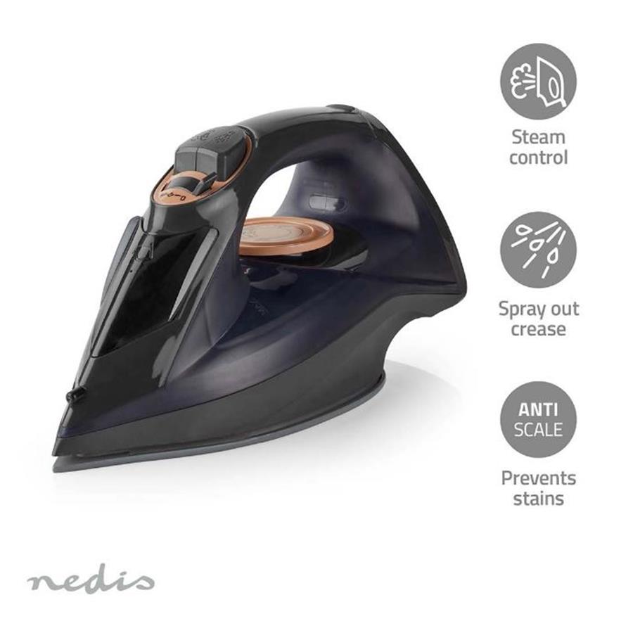 NEDIS IRON1000 - FERRO DE ENGOMAR C/BASE EM CERÂMICA 2200W NEDIS IRON1000 - FERRO DE ENGOMAR C/BASE EM CERÂMICA 2200W