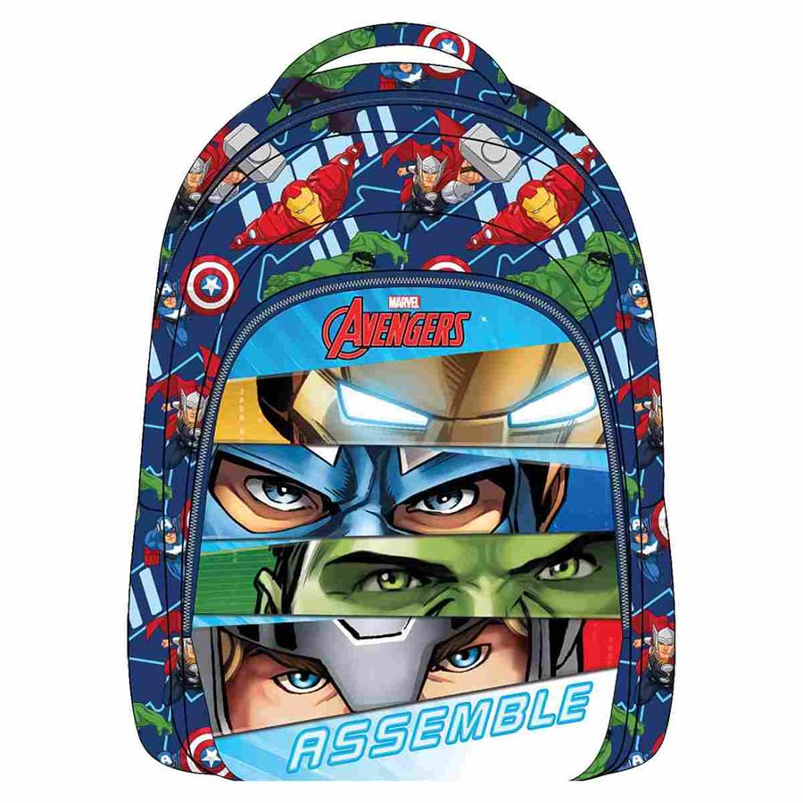 AVENGERS EYES - MOCHILA COM 2 BOLSOS LATERAIS