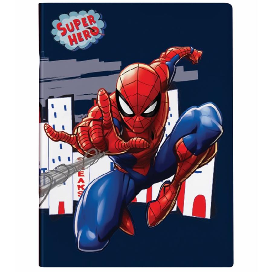 SPIDER-MAN SKYLINE - CADERNO A4 AGRAFADO LINHAS 80 FOLHAS