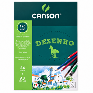 BLOCO DESENHO A3 120G COLADO CANSON 24FLS BLOCO DESENHO A3 120G COLADO CANSON 24FLS