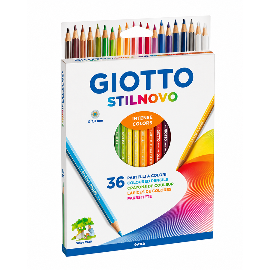 LÁPIS COR 36UN CX CARTÃO GIOTTO STILNOVO 18CM LÁPIS COR 36UN CX CARTÃO GIOTTO STILNOVO 18CM