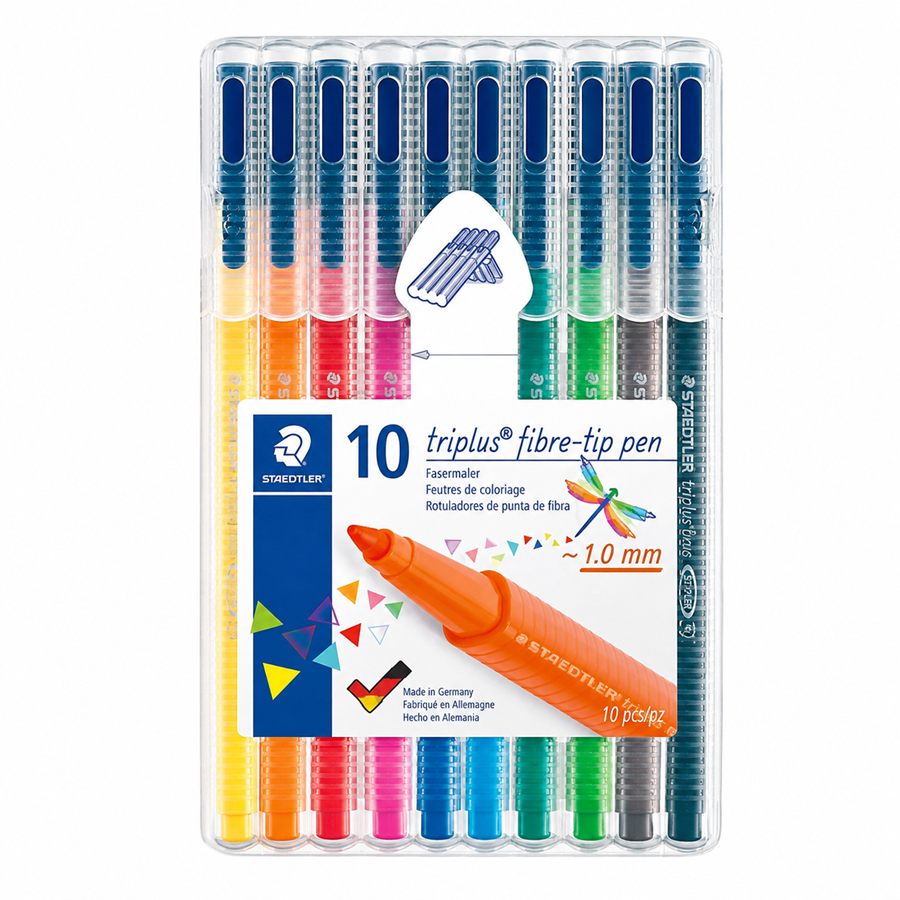 MARCADOR FELTRO 010UN STAEDTLER TRIPLUS 323 ESTOJO BOX